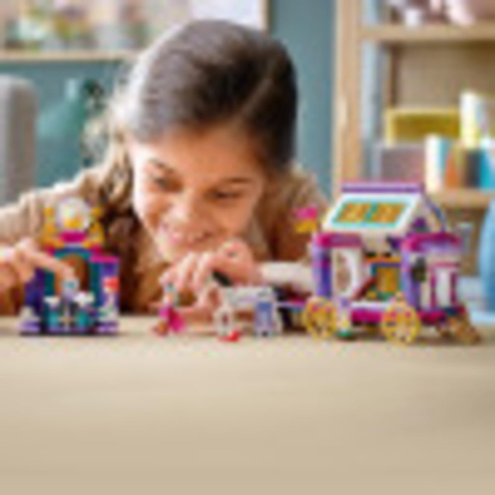LEGO Friends Magical Caravan 41688 interior scene with cozy living quarters for pretend play.