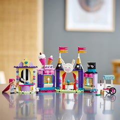 LEGO Friends Magical Funfair Stalls glow-in-the-dark bricks enhance after-dark play