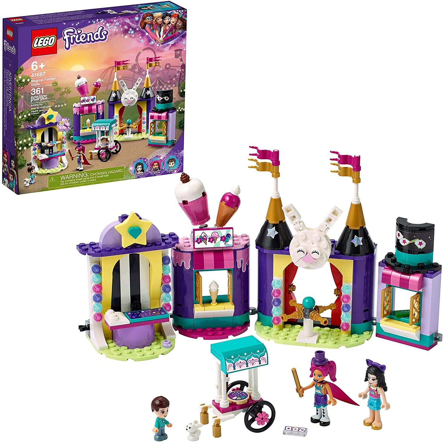 LEGO Friends Magical Funfair Stalls ice cream stall sparks imaginative pretend play