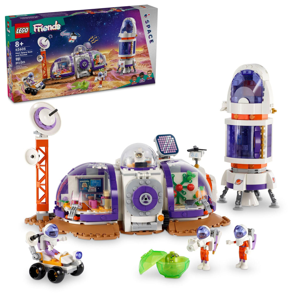 LEGO Friends Mars Space Base and Rocket: sleek rocket for imaginative space missions.