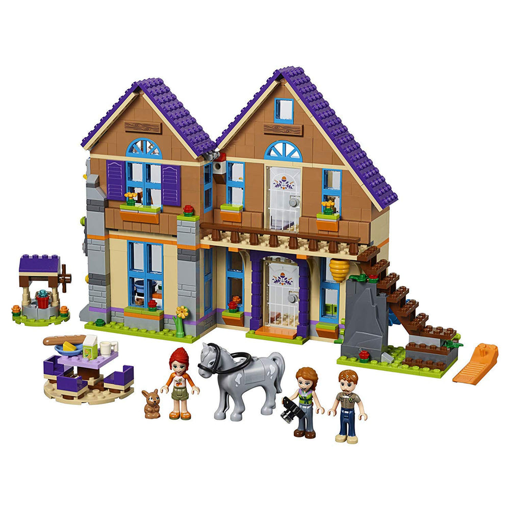 LEGO Friends Mia's House exterior with climbing wall for open-ended play