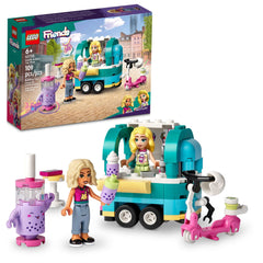 LEGO Friends Mobile Bubble Tea Shop cart view for imaginative play and social storytelling.
