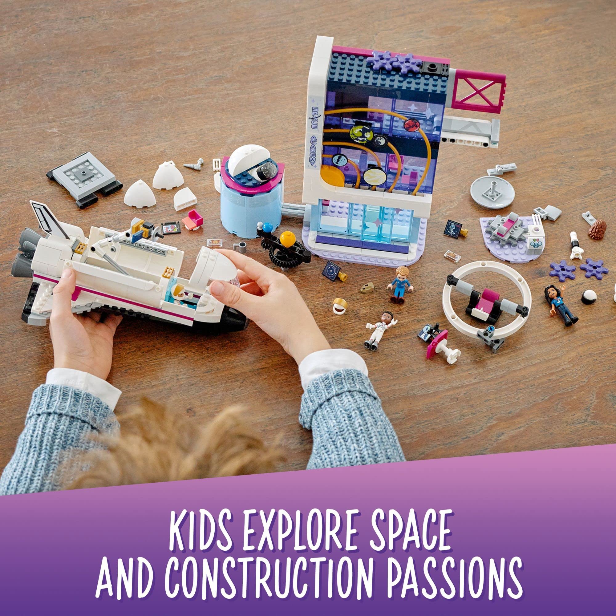 LEGO Friends Multi-axis trainer scene invites hands on balance and piloting practice