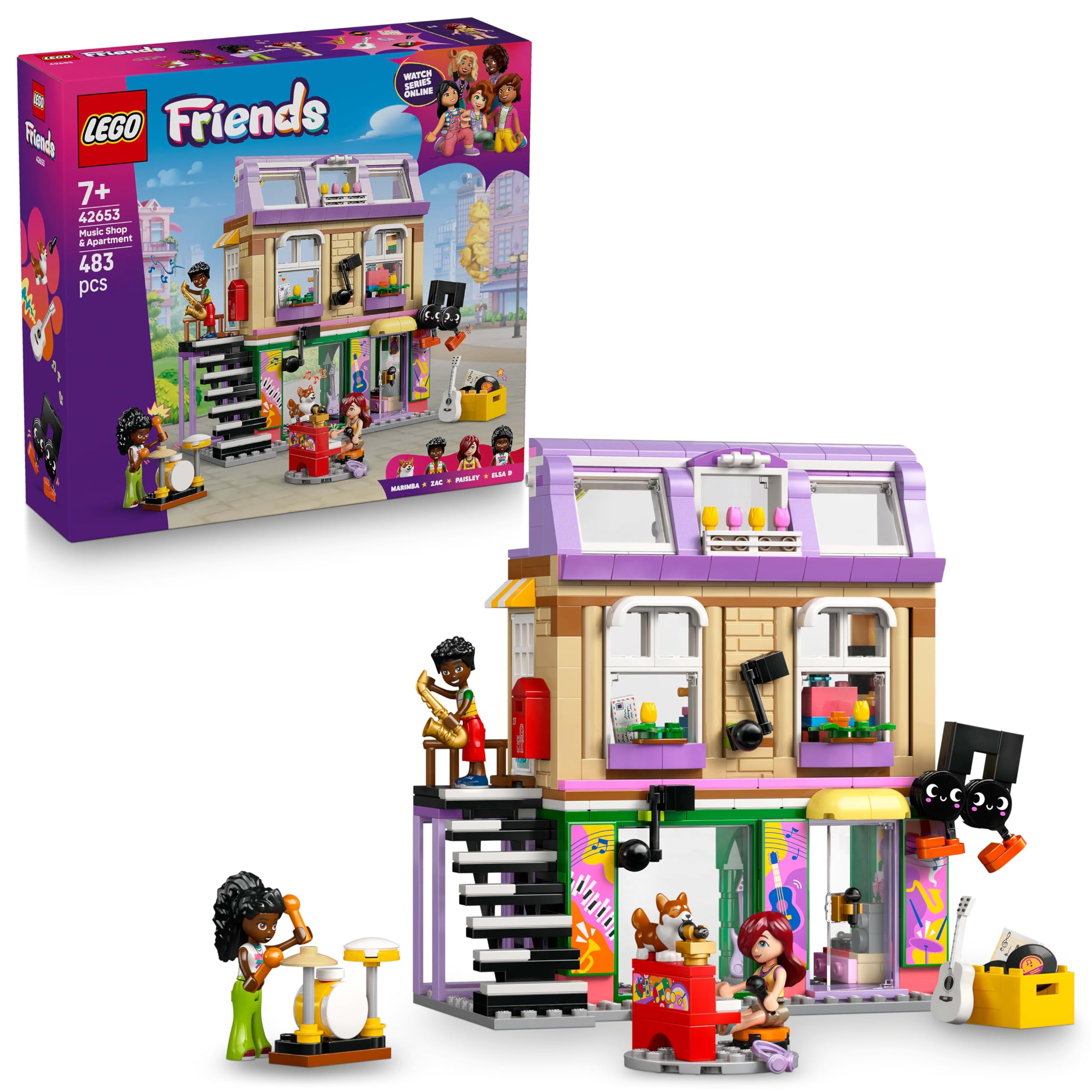 LEGO Friends Music Shop drum set sparks imaginative play