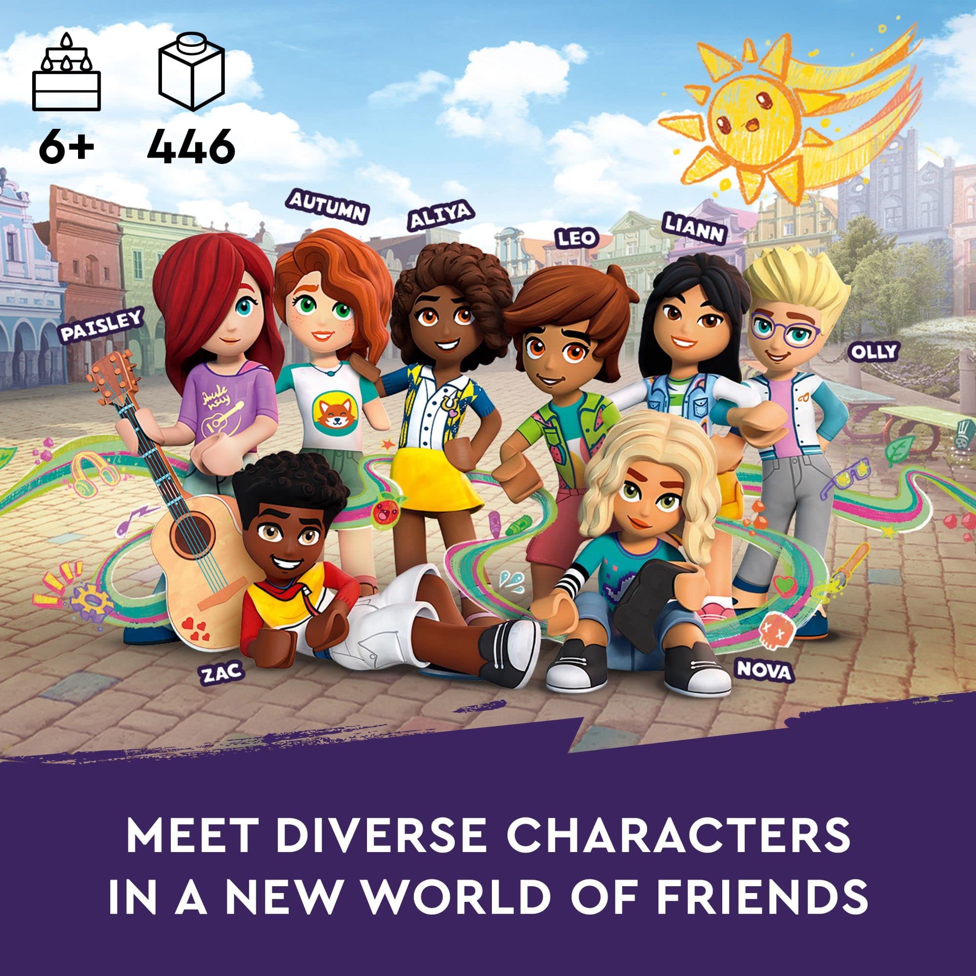Lego Friends Newsroom Van 41749 bundle with 446 pieces and app-guided build steps