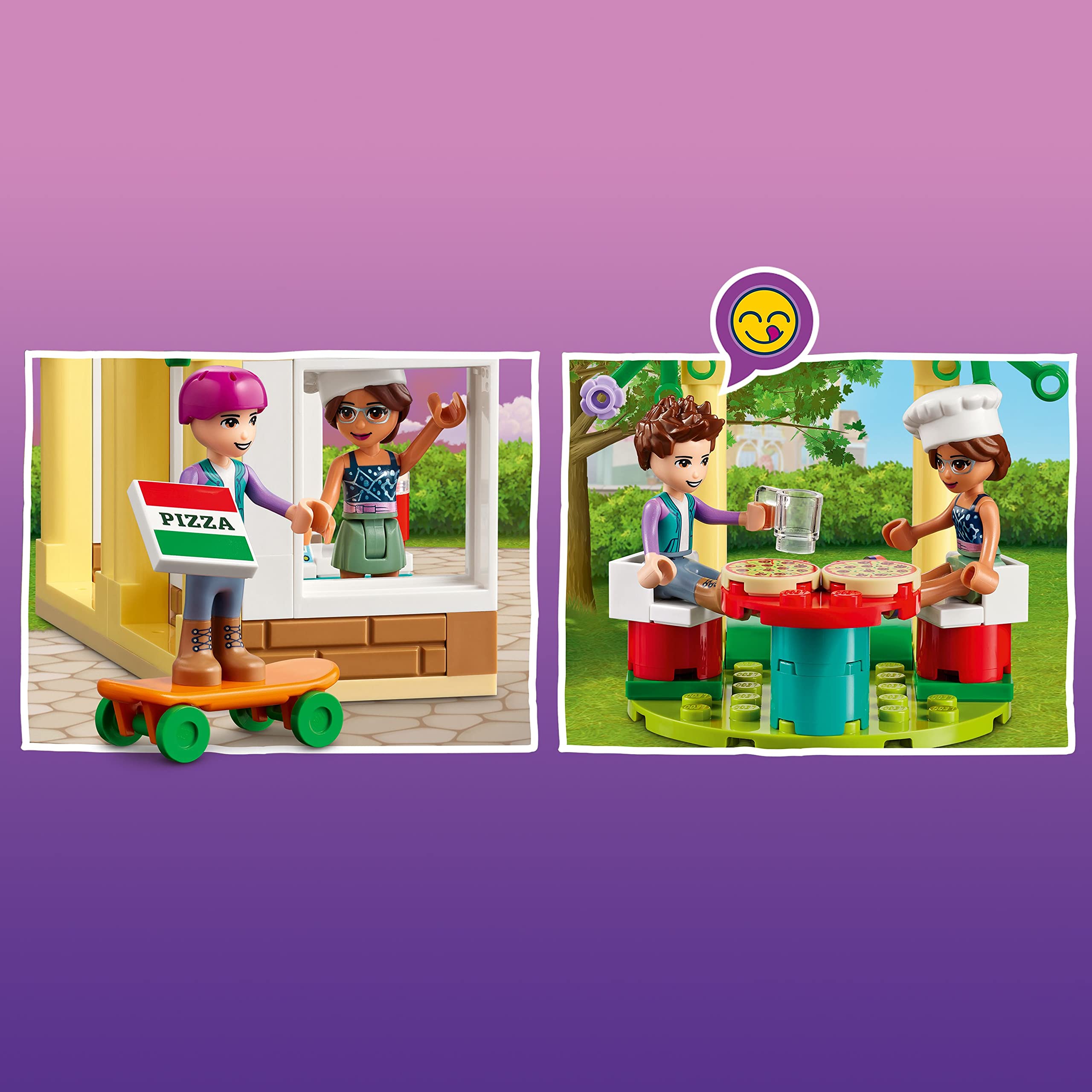 LEGO Olivia mini-doll chef hat enhances role-play storytelling.