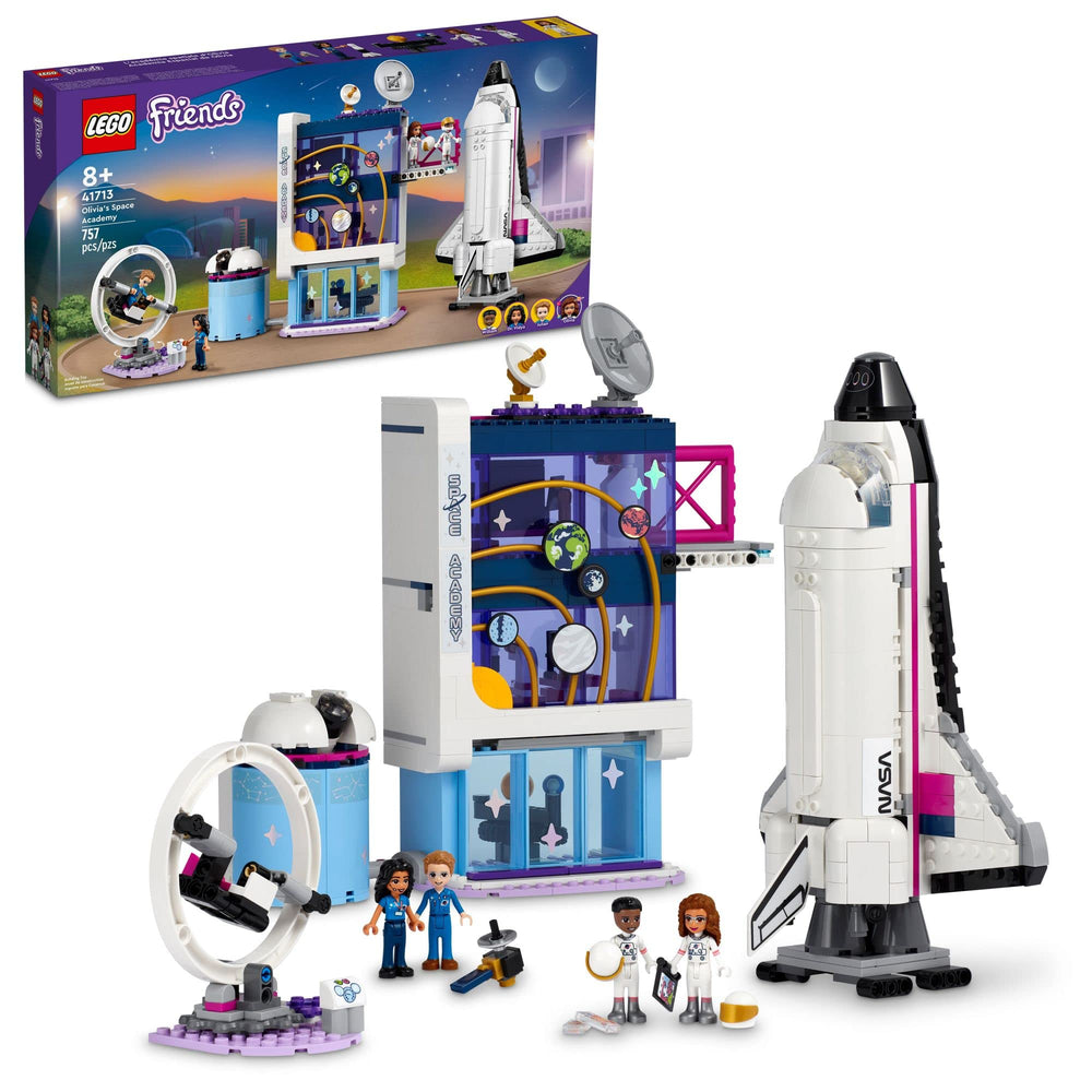 LEGO Friends Olivia Space Academy shuttle in flight ready pose for imaginative play