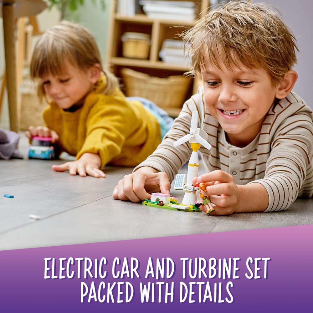 LEGO Friends Olivia's Electric Car side view showcasing compact design for travel pretend play