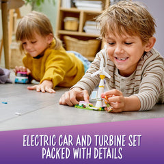 LEGO Friends Olivia's Electric Car side view showcasing compact design for travel pretend play