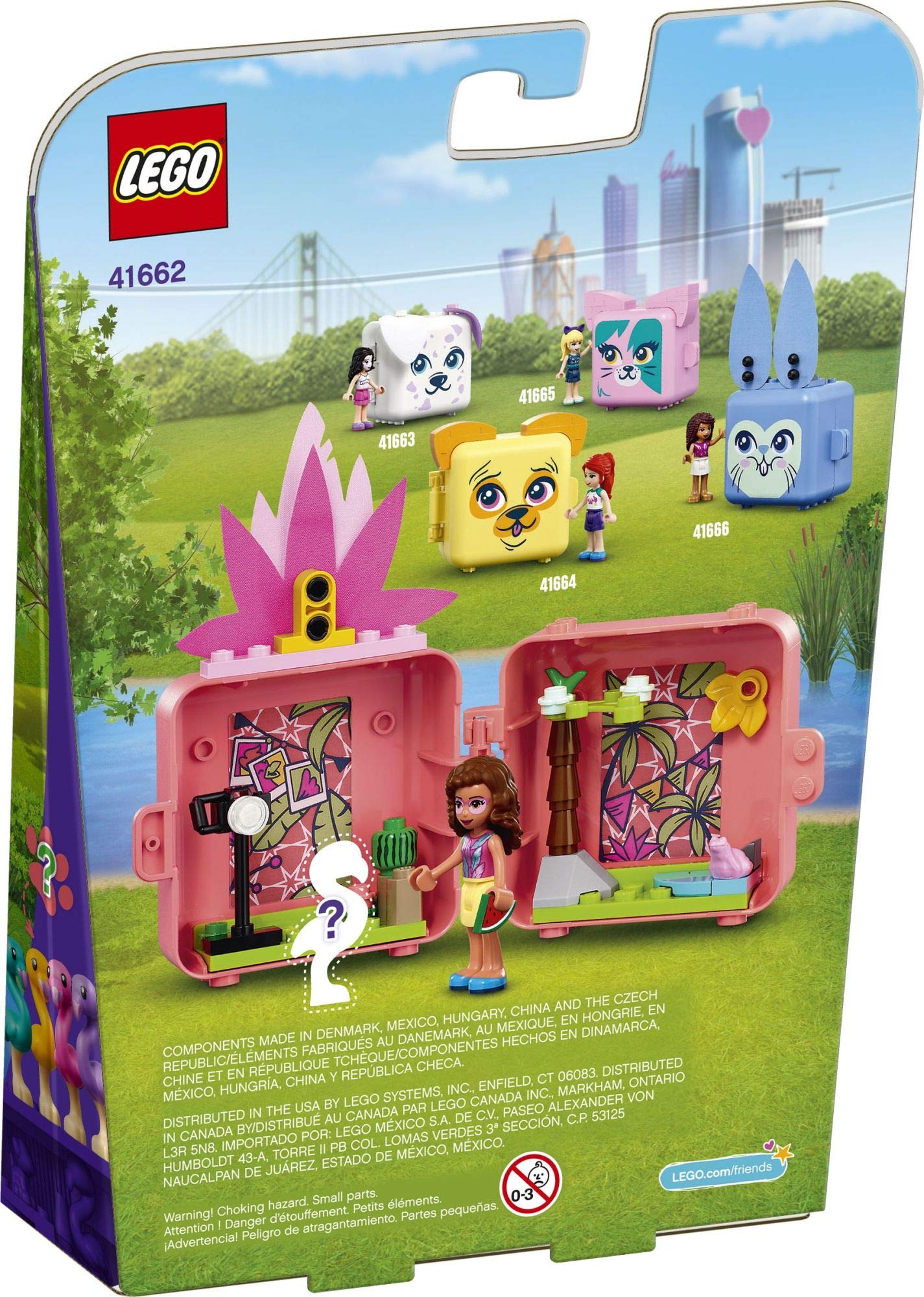 LEGO Friends buildable lake scene within Olivia's Flamingo Cube.