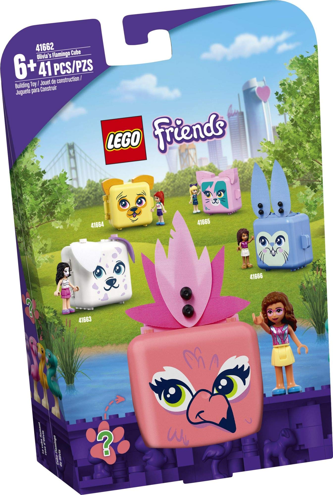 LEGO Friends frog figure included for nature-inspired scenes.