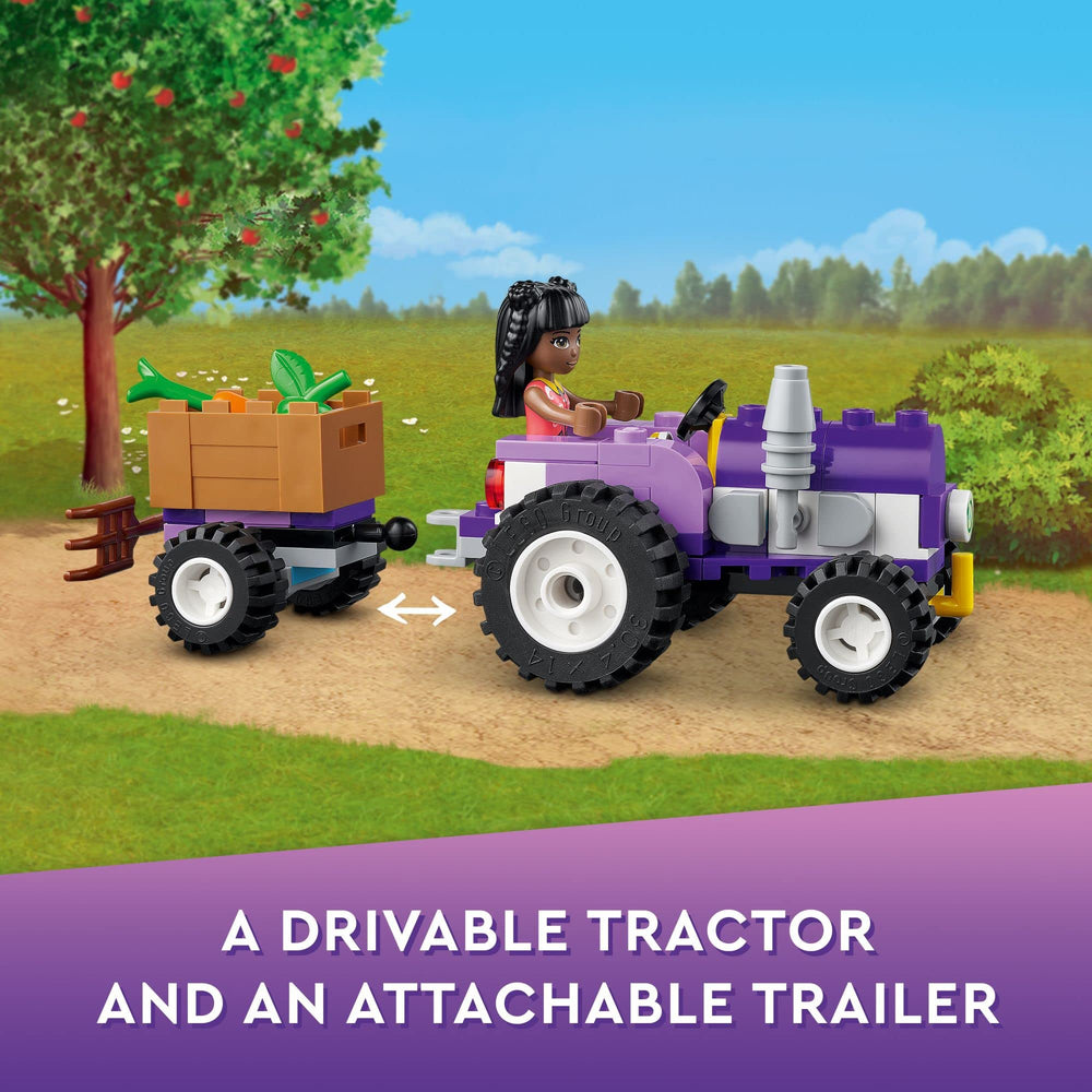 LEGO Friends Organic Farm House 41721 — tractor and trailer for farm chores