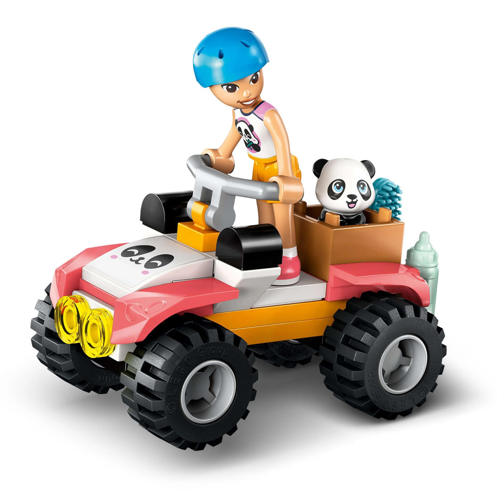 LEGO Friends Panda Sanctuary cave detail creates cozy nap spots for pandas