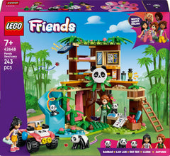 LEGO Friends Panda Sanctuary desk and beds in a treehouse for rest and planning