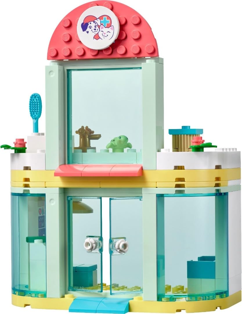 LEGO Friends Pet Clinic 41695 cash register area for pretend reception and checkout.