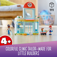 LEGO Friends Pet Clinic 41695 exam scanner feature inspires pretend diagnostics and caring.