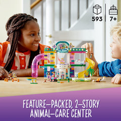 LEGO Friends Pet Day-Care Center reception area with dolls and pets for social play