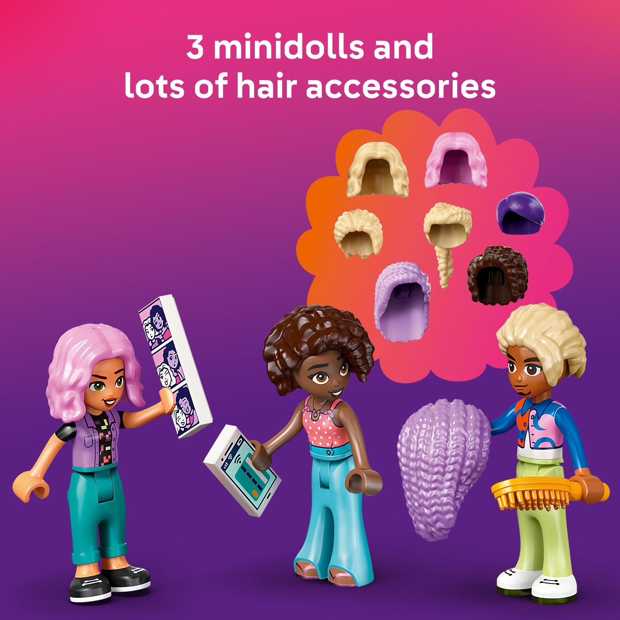 LEGO Friends photo booth captures pretend moments for playful keepsakes.