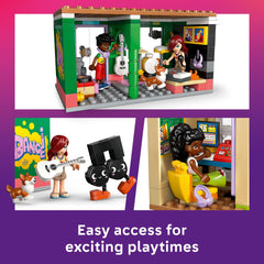 LEGO Friends piano-key staircase leads to cozy apartment for storytelling