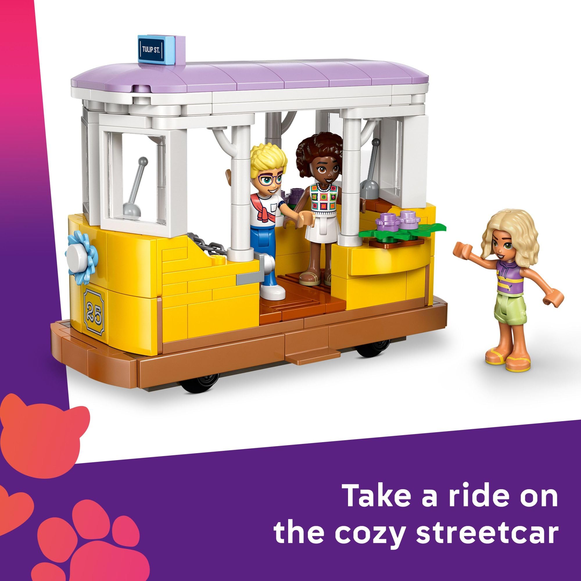 LEGO Friends Plant Café kitchen with coffee machine supports pretend cafe service.