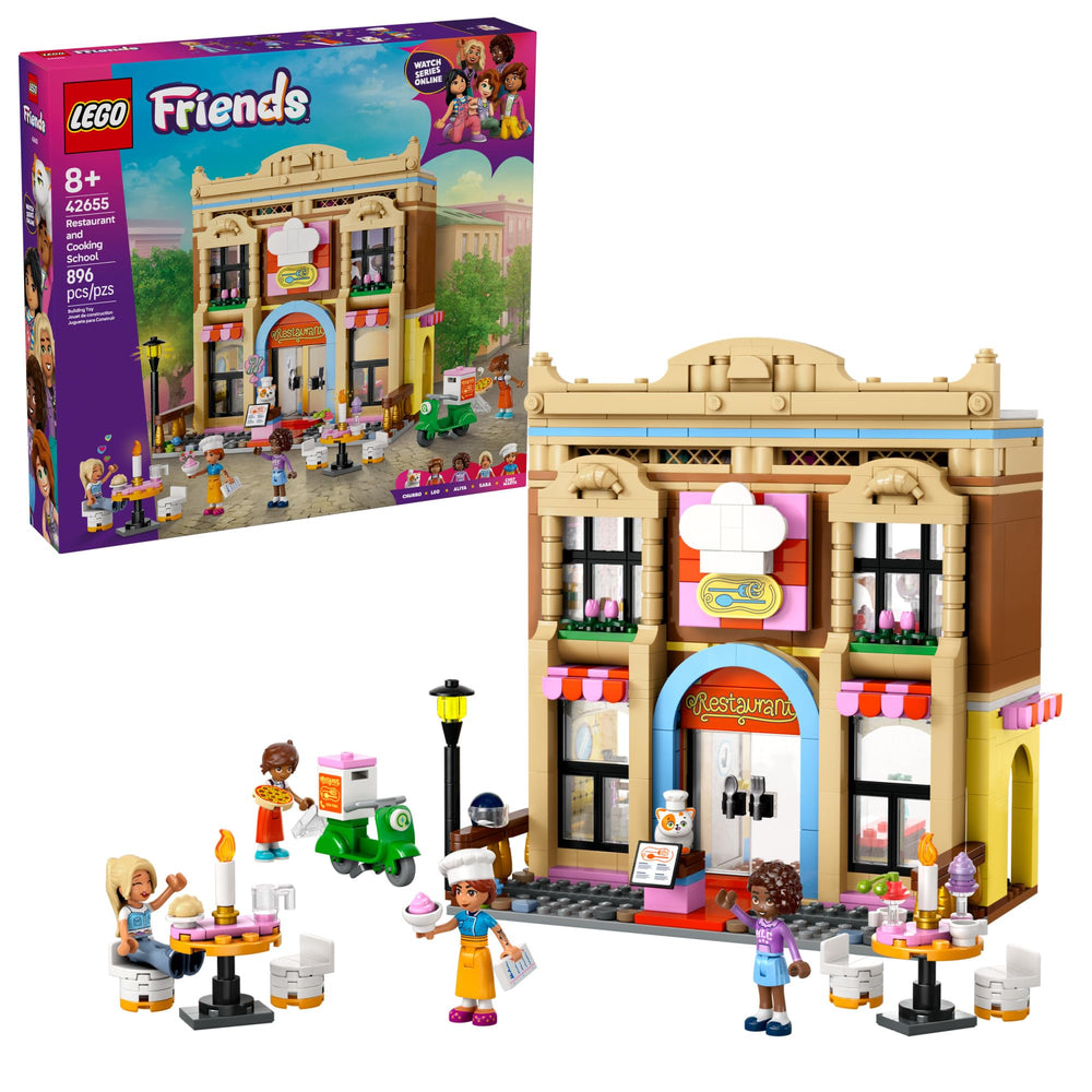 LEGO Friends restaurant and cooking school two-story set inviting immersive pretend play for kids