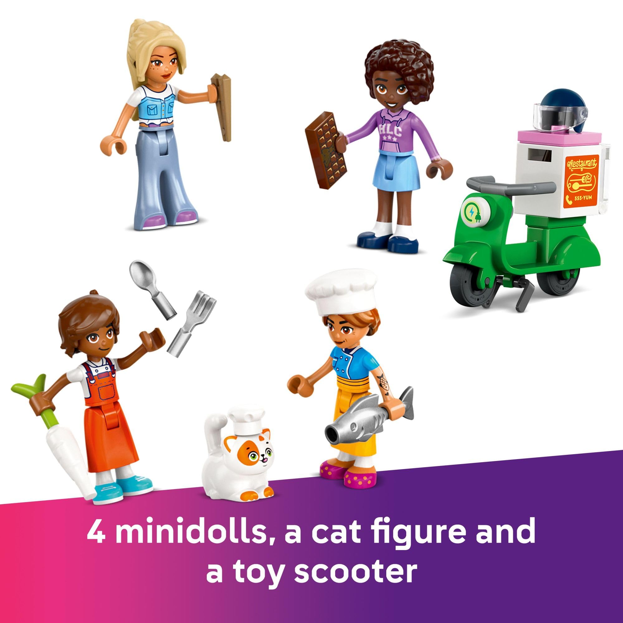 LEGO Friends delivery scooter enables quick pretend orders and mobility