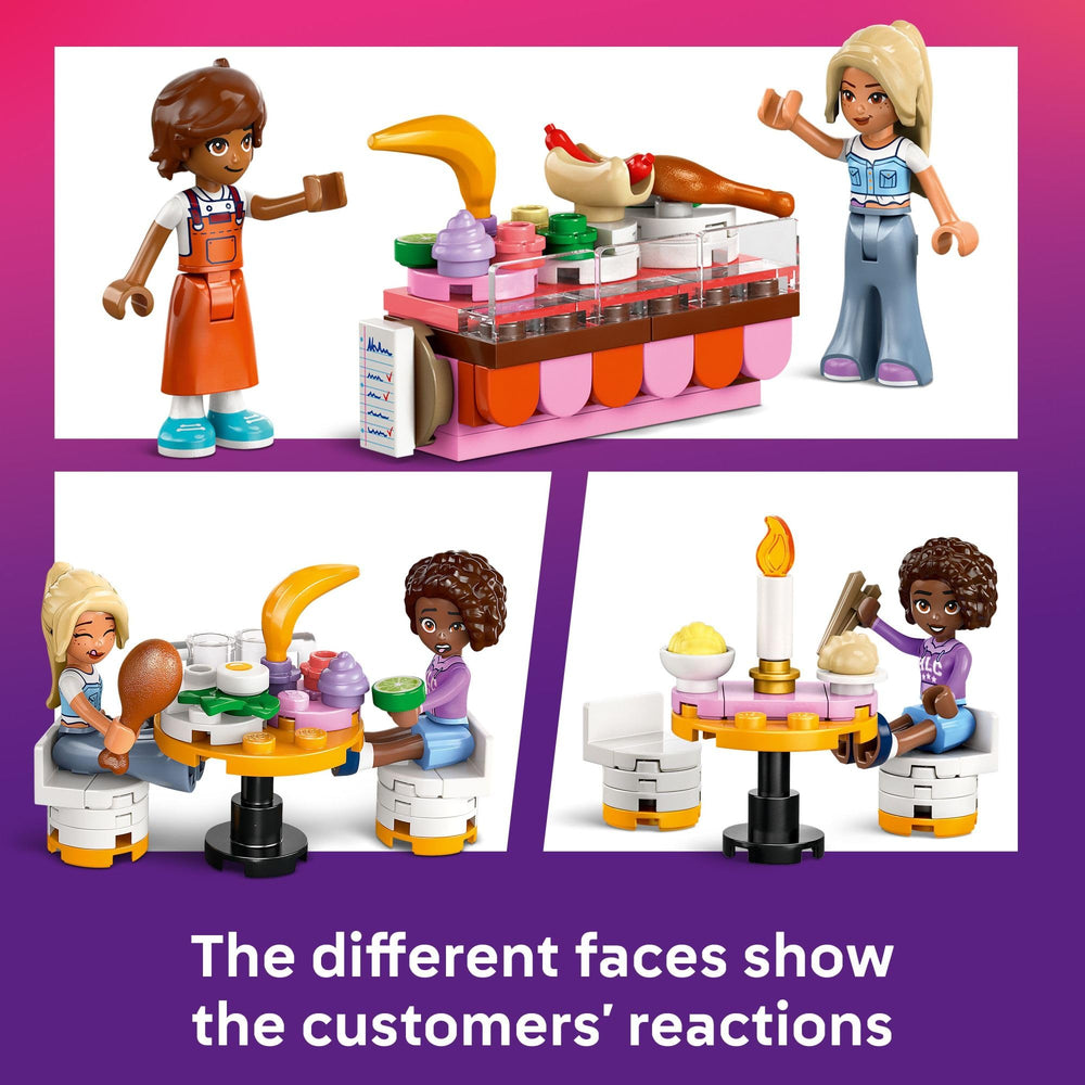 LEGO Friends outdoor dining area for al fresco pretend meals and social scenes
