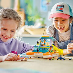 LEGO Friends Sea Rescue Boat 41734 Aliya and Nova mini-dolls featured.