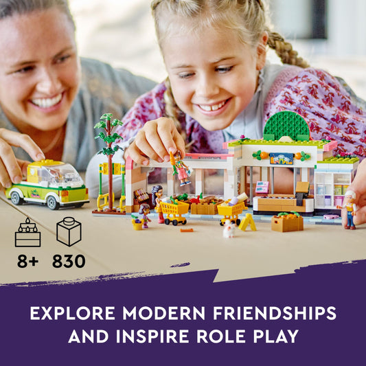 LEGO Friends shopping trolleys with storage area support teamwork during busy trips.