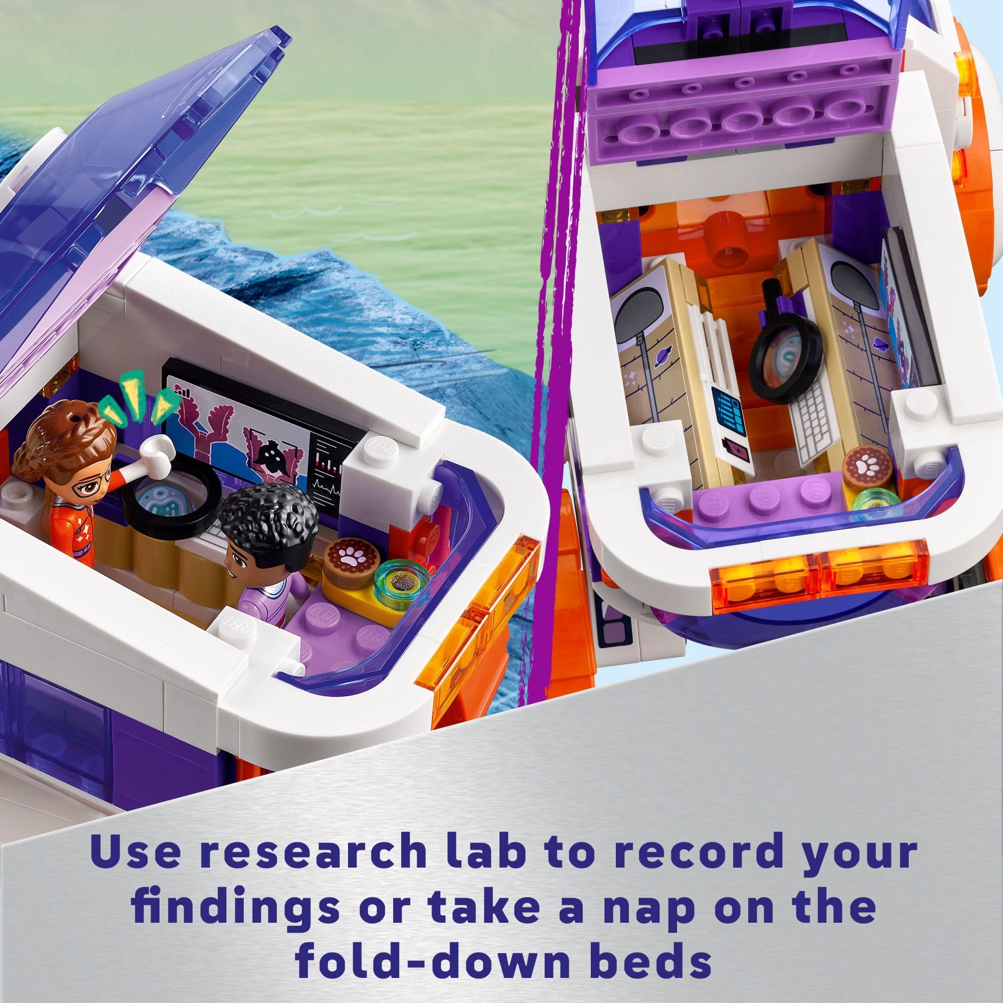 LEGO Friends Space Research Rover alien figures spark imaginative first-contact stories.