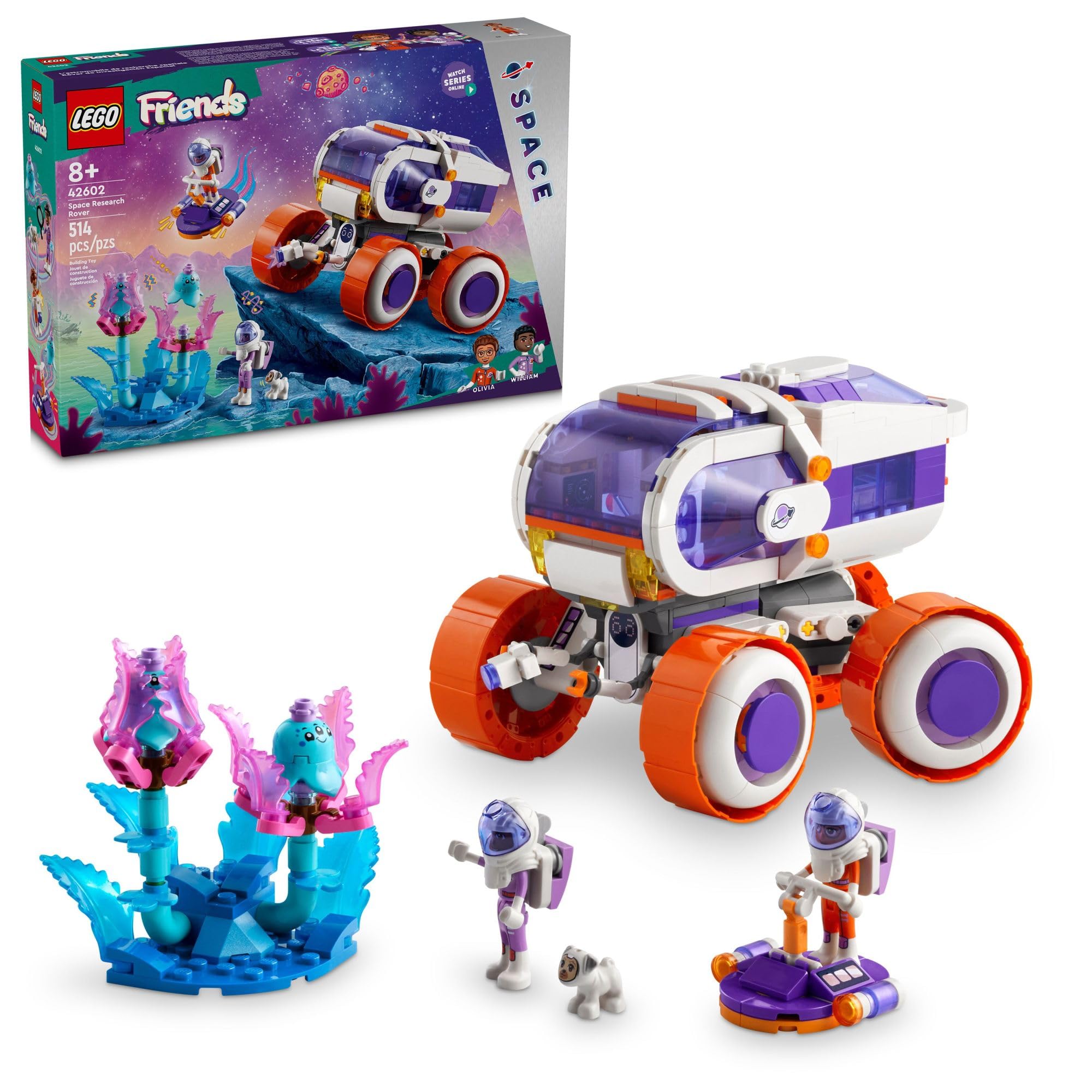 LEGO Friends Space Research Rover cabin scene supports imaginative storytelling and roleplay.