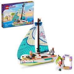 LEGO Friends Stephanie sailing boat with flexible sail inspires imaginative sailing play.