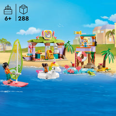 LEGO Friends Surfer Beach Fun surf school classroom encourages learning through play