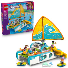 LEGO Friends Travel Boat Adventure bow with mast invites imaginative ocean voyages and storytelling.