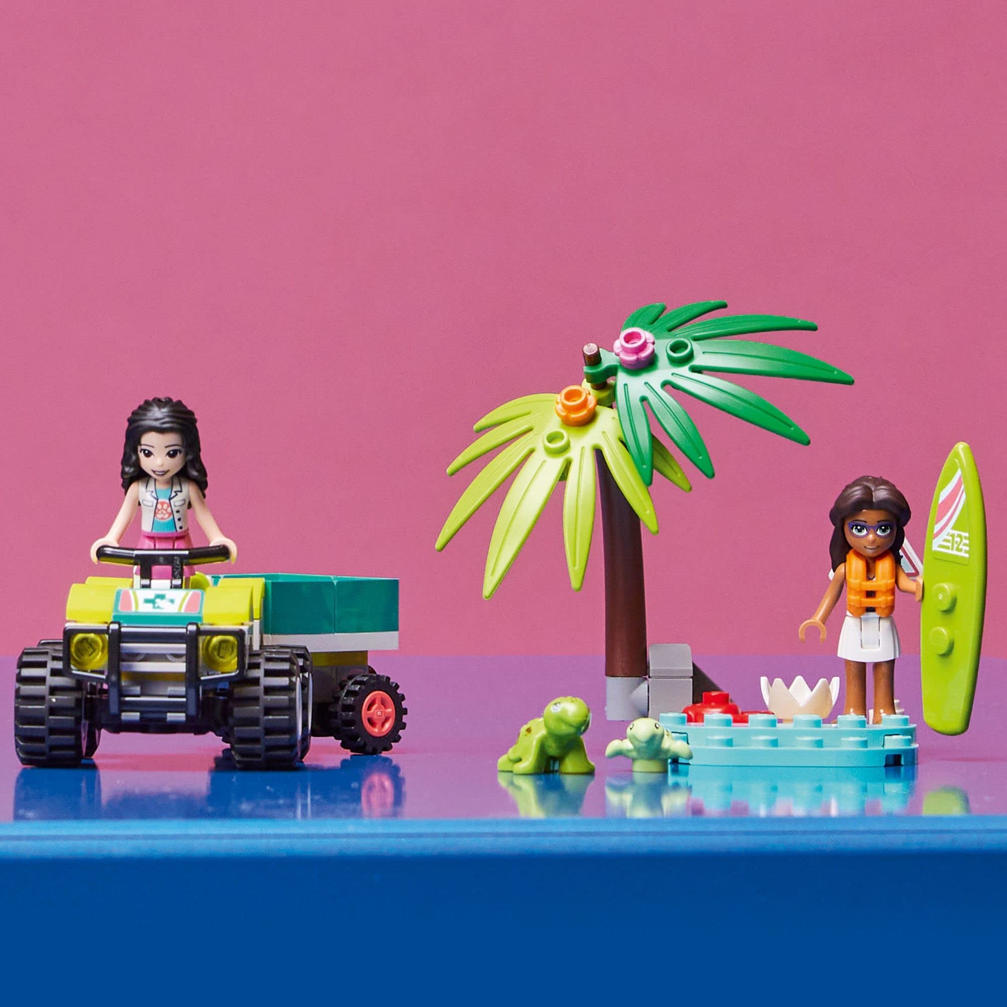 LEGO Friends Turtle Protection Vehicle crab figure adds coastal rescue detail and fun