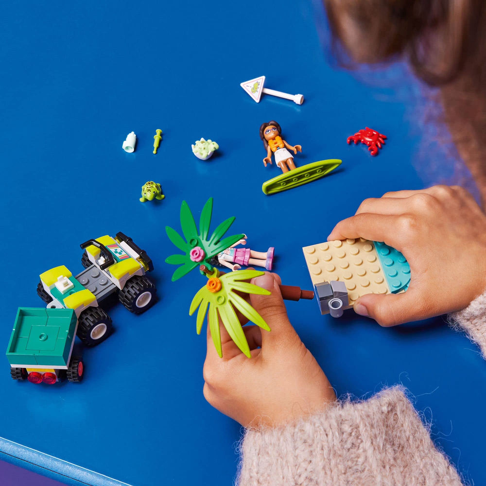 LEGO Friends Turtle Protection Vehicle turtle figures support nurturing wildlife scenes