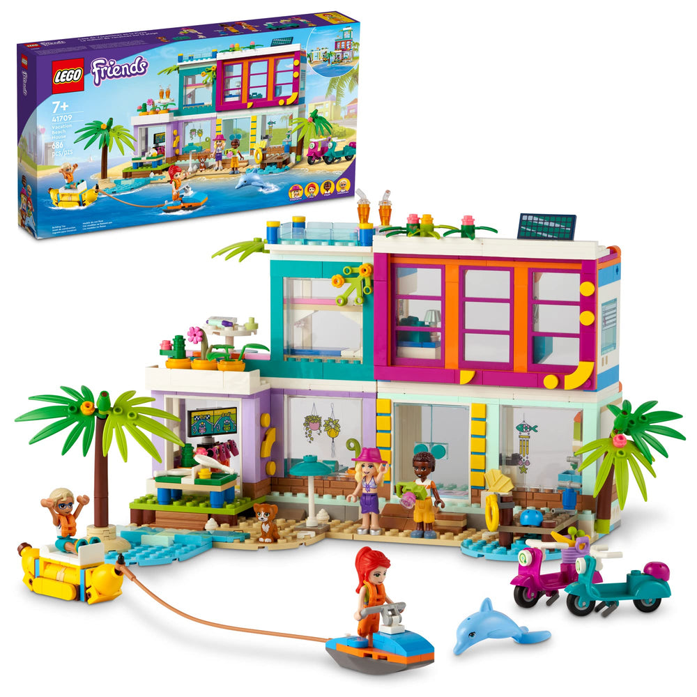 LEGO Friends Vacation Beach House front view for imaginative seaside play