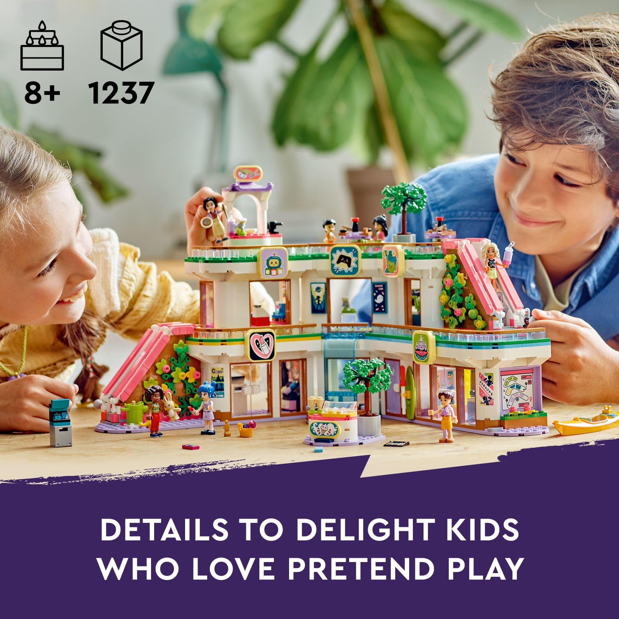 LEGO Friends working escalators encourage dynamic, collaborative play as children transport characters