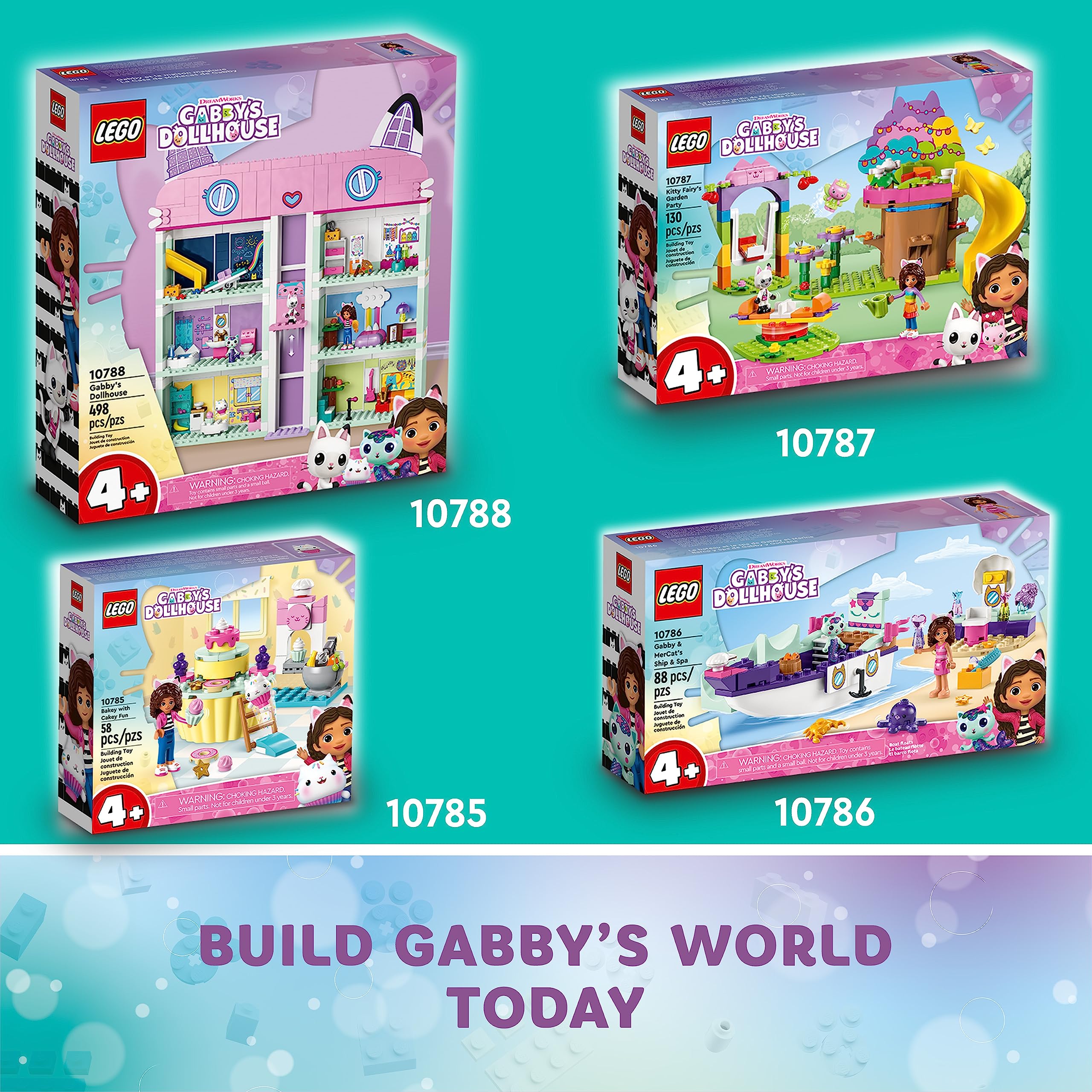 Lego Gabby's Dollhouse rooftop dance floor for party-ready pretend play