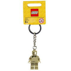 LEGO Golden Minifigure Keychain on backpack, adds a premium charm to bags.