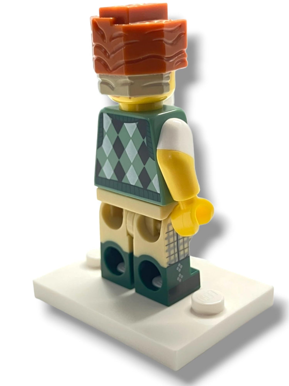 LEGO Gone Golfin' President Business stand with brochure for interactive posing.