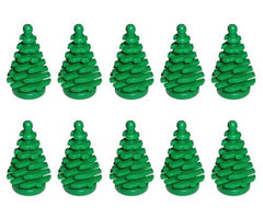 LEGO green pine tree 2x2x4 adds realistic greenery to city layouts and seasonal displays
