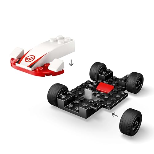 Haas driver minifigure adds team flavor to playtime