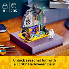 LEGO Halloween Barn interior detail highlighting eerie rooms for imaginative play