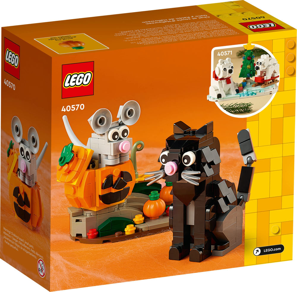 LEGO Halloween Cat & Mouse 40570 set offers a kid-friendly building experience for Halloween fun.