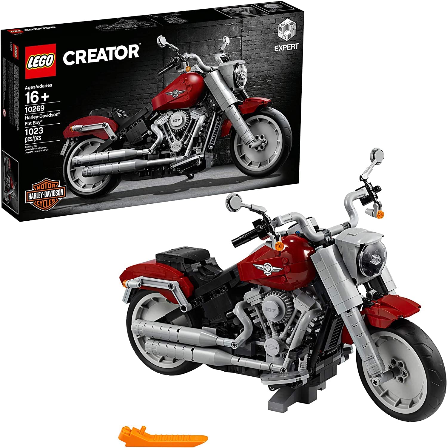 LEGO Harley-Davidson Fat Boy teardrop fuel tank detail for authentic display