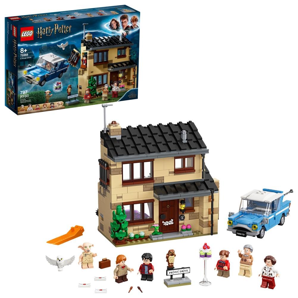 LEGO Harry Potter 4 Privet Drive front view for imaginative play.