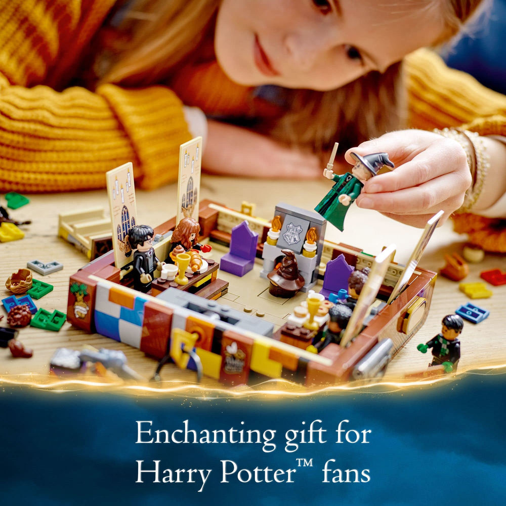 LEGO Harry Potter 603-piece set shown for portable storage