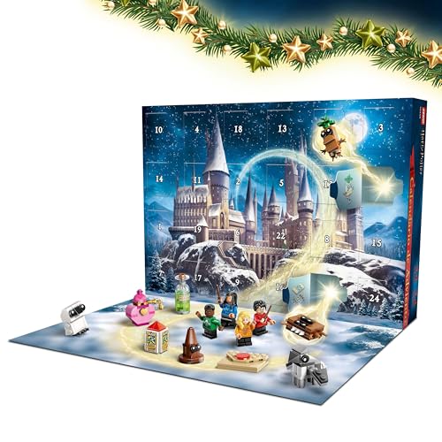 LEGO Harry Potter Advent Calendar 2025 minifigures in festive sweaters