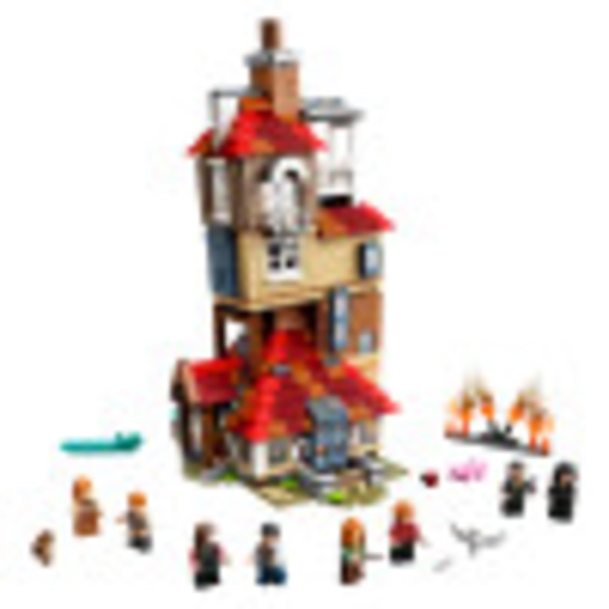 LEGO Harry Potter Attack on The Burrow 75980 side view enhances imaginative storytelling